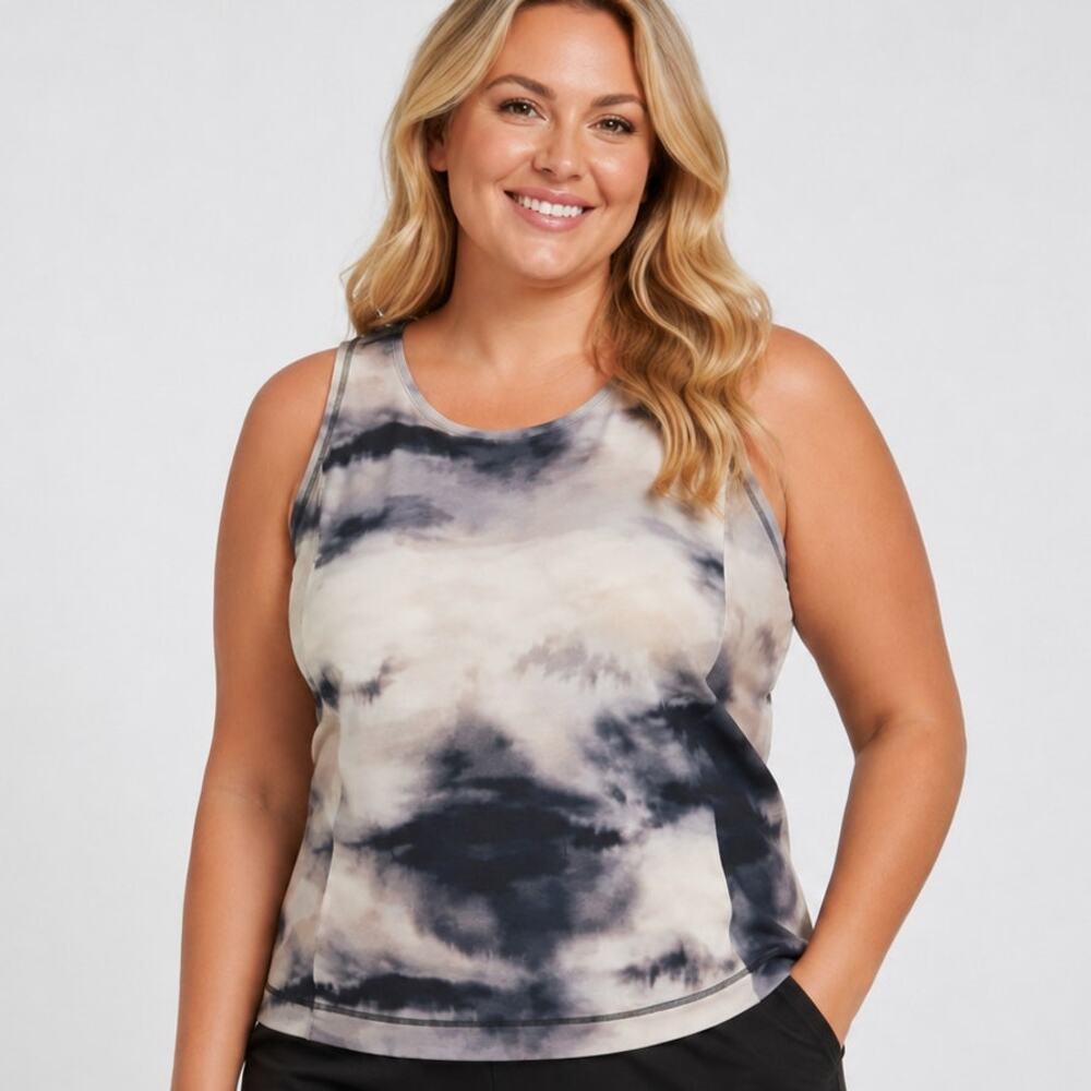 Calia Daybreak Tank Womens Size 2X Ardosia Slate Cropped Workout Top Gym